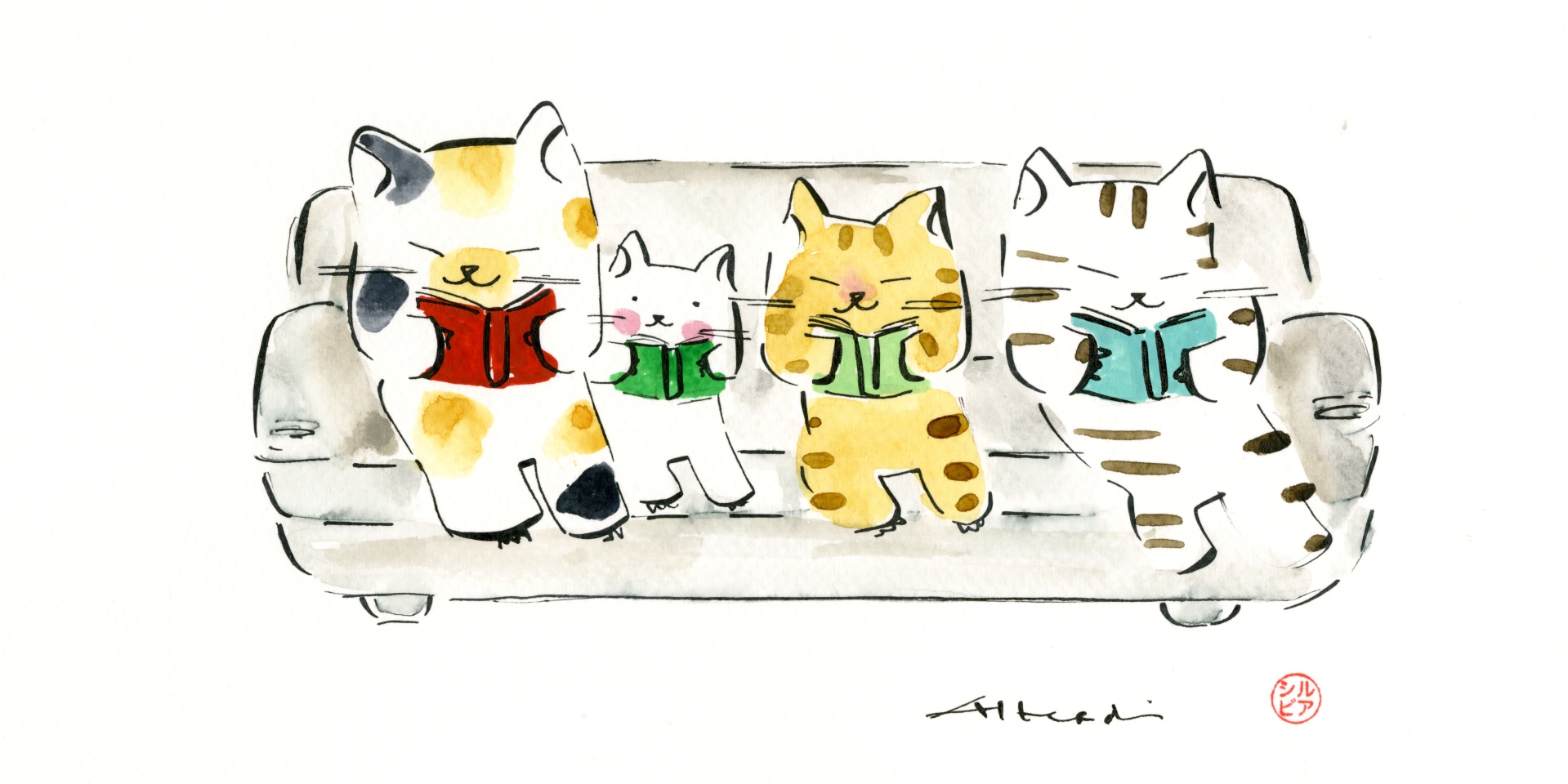 Demostración de pintura'Vamos a pintar gatos'
